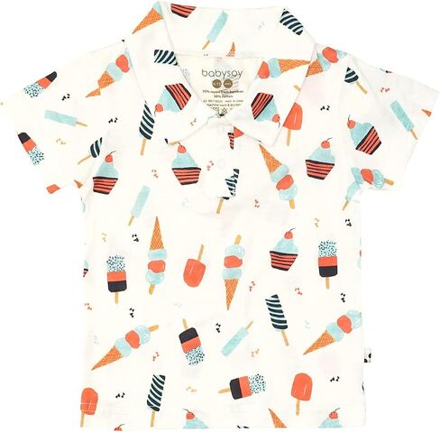 Babysoy Unisex Baby and Toddler Bamboo Cotton Short Sleeve Polo T Shirt in Saudi Arabia