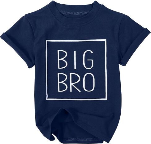 Big Brother Shirt Toddler Baby Boy Promoted to Big Brother Announcement Tshirt Infant Short Sleeve Clothes in Saudi Arabia