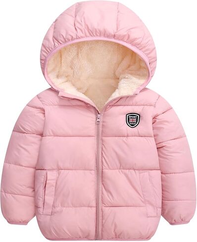 Winter Coats for Toddler Kids Infants Baby Boys Girls Light Puffer Warm Thick Hooded Down Jacket for 2-7 Years in Saudi Arabia