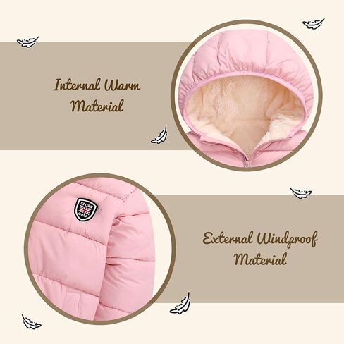 Winter Coats for Toddler Kids Infants Baby Boys Girls Light Puffer Warm Thick Hooded Down Jacket for 2-7 Years in Saudi Arabia