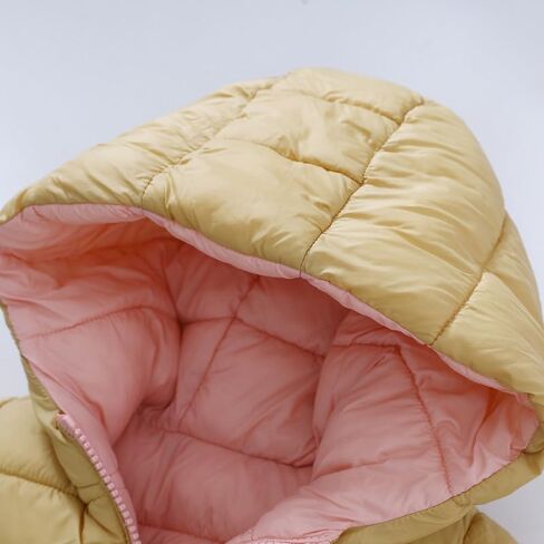 GLASH Kids Baby Girls Reversible Medium Weight Puffer Jacket Winter Hooded Coat in Kuwait