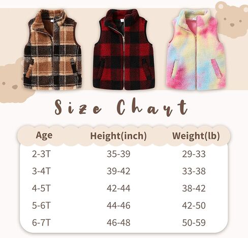 MAMAMI طفل سترة طفلة معطف الشتاء كامل زيبر الدافئة صدرية منقوشة جاكيت بلا إكمام وتتسابق سترة للأطفال 2-7T in Kuwait