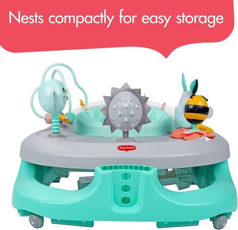 Tiny Love 4-in-1 Here I Grow Mobile Activity Center, Baby Walkers and Activity Center, Baby Activity Center with Interactive Toys and Developmental Activities, Meadow Days in Saudi Arabia