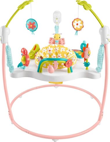 Fisher-Price Baby Tiger Time Jumperoo، مركز أنشطة الرضع المزود بالموسيقى والأضواء والأصوات والتعليم المبكر in Kuwait