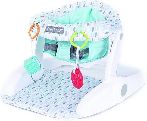 Summer Infant Learn-to-Sit 2-Position Floor Seat (Funfetti Pink) – Sit Baby Up in This Adjustable Baby Activity Seat Appropriate for Ages 4-12 Months – Includes Toys in Saudi Arabia