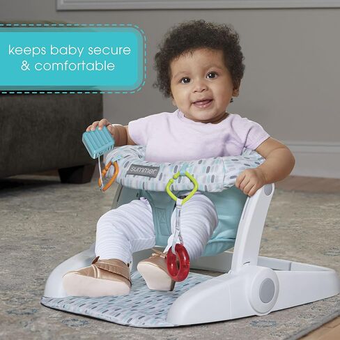 Summer Infant Learn-to-Sit 2-Position Floor Seat (Funfetti Pink) – Sit Baby Up in This Adjustable Baby Activity Seat Appropriate for Ages 4-12 Months – Includes Toys in Saudi Arabia