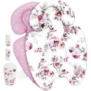 Infant Insert Compatible with 4moms Mamaroo Swing and Graco Swing and Infant Car Seat,Newborn Insert Head & Body Support Cushion,Breathable Soft Fabric, Universal for Baby Swings, Car seats, Strollers