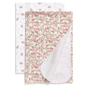 Delta Children 100% Cotton Flannel Baby Receiving Blankets for Girls and Boys – 30x30 Inches (Pack of 4), Pink Floral
