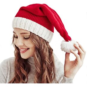 Christmas Hat Family Matching Winter Warmer Mother & Baby Knit Cap Xmas Parent-Child Warm Knit Skull Cap Santa Crochet Hats