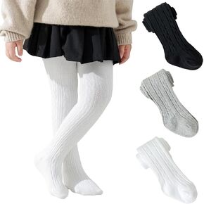 Jormatt Baby Girls Tights Seamless Thick Cotton Cable Knit Leggings Stockings Toddler Pantyhose, 0-6 Years in Saudi Arabia