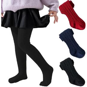 Baby Girl Tights Toddler Tights Cotton Leggings Pantyhose Newborn Infant | Cable Knit Stockings Winter in Saudi Arabia
