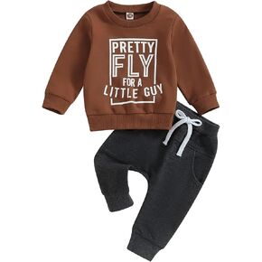 Toddler Baby Boy Clothes Mamas Boy Fall Winter Outfit Long Sleeve Letter Sweatshirt Plaid Jogger Pants Newborn Set in Kuwait
