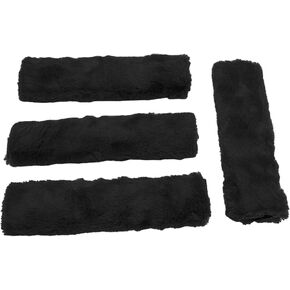 4Pack Seatbelt Covers for Kids,Seat Belt Cushion Cover,Infant Baby Car Seat Neck Shoulder Strap Pads,Soft Newborn Carseat Stroller Straps Covers Accessories(Black)
