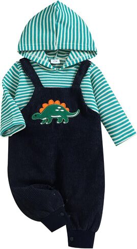Baby Boy Girl Clothes Long Sleeve Outfits Fall/Winter Baby Romper Ribbed Hoodie Clothing in Saudi Arabia