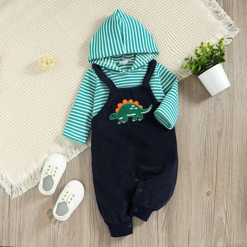 Baby Boy Girl Clothes Long Sleeve Outfits Fall/Winter Baby Romper Ribbed Hoodie Clothing in Saudi Arabia