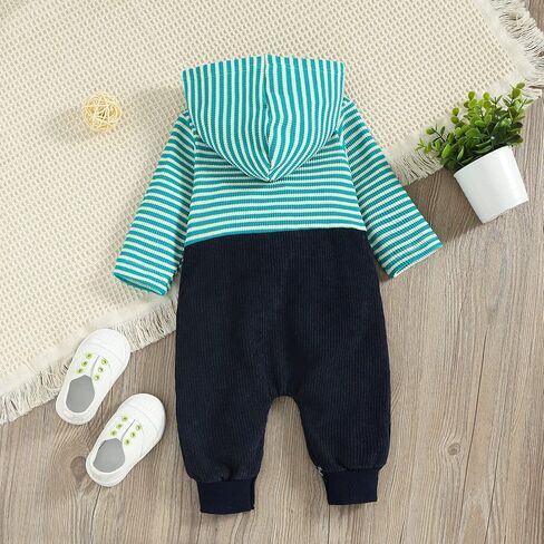 Baby Boy Girl Clothes Long Sleeve Outfits Fall/Winter Baby Romper Ribbed Hoodie Clothing in Saudi Arabia