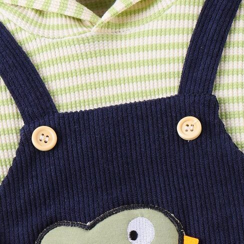 Baby Boy Clothes Newborn Hoodie Romper Fall Winter One-piece Outfit Infant Cute Cartoon Clothing Set 0-18 Months in Saudi Arabia