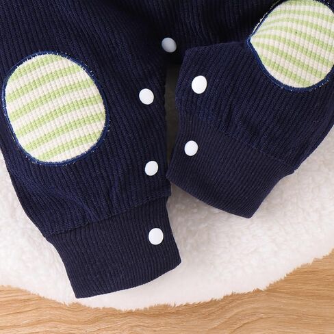 Baby Boy Clothes Newborn Hoodie Romper Fall Winter One-piece Outfit Infant Cute Cartoon Clothing Set 0-18 Months in Saudi Arabia