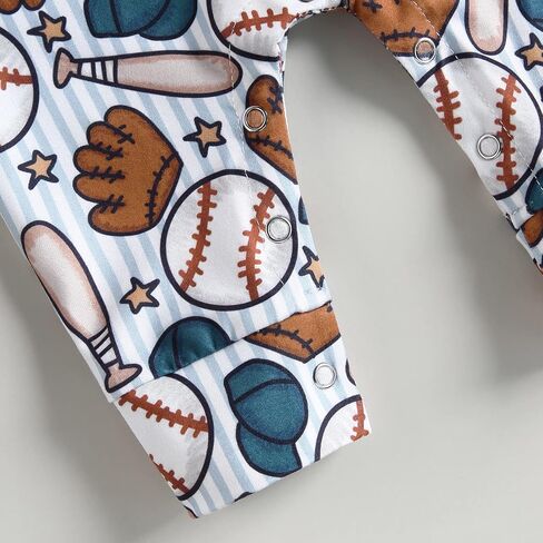 COORALLY Baby Boy Girls Football Print Sleeveless Romper Bodysuit One Piece Football Outfit Suspender Jumpsuit in Kuwait