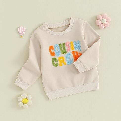 VISGOGO Infant Baby Boy Girls Big Lil Bro Big Lil Sis Matching Set Sweatshirt Romper Embroidery Sweater Toddler Clothes in Saudi Arabia