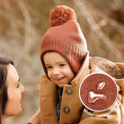 KeaBabies Baby Beanies, Winter Baby Hats for Boys, Girls (Gray, 0-6M) | Toddler Winter Hat, Stay Cozy & Warm with Earflap Muff & Pom, Soft & Stretchy Beanies for Infant, Newborn, Cute Colors in Saudi Arabia