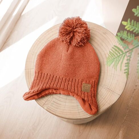 KeaBabies Baby Beanies, Winter Baby Hats for Boys, Girls (Gray, 0-6M) | Toddler Winter Hat, Stay Cozy & Warm with Earflap Muff & Pom, Soft & Stretchy Beanies for Infant, Newborn, Cute Colors in Saudi Arabia