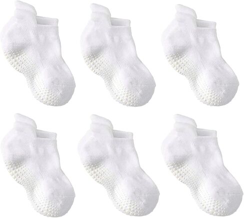 LA ACTIVE Non Slip Grip Ankle Boys and Girls Socks with Non Skid for Babies Toddlers and Kids Back to School 0-10 Years in Saudi Arabia