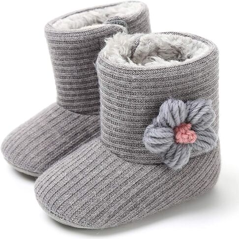 LIVEBOX Prewalker Toddler Boots Premium Soft Anti-Slip Sole Warm Winter Boots for Infant Baby Girls in Kuwait
