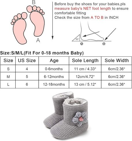 LIVEBOX Prewalker Toddler Boots Premium Soft Anti-Slip Sole Warm Winter Boots for Infant Baby Girls in Kuwait