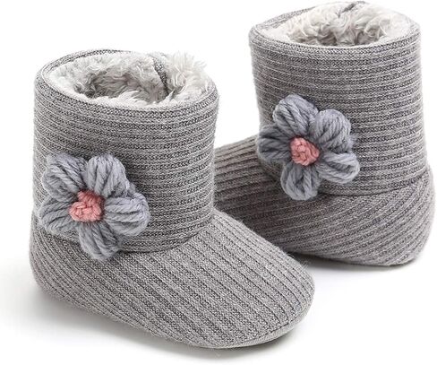LIVEBOX Prewalker Toddler Boots Premium Soft Anti-Slip Sole Warm Winter Boots for Infant Baby Girls in Kuwait