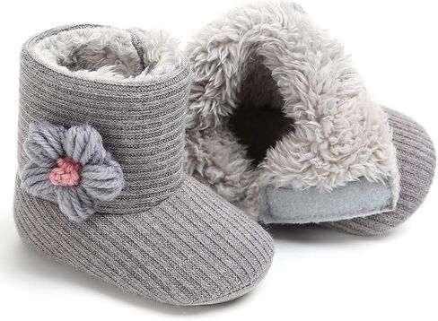 LIVEBOX Prewalker Toddler Boots Premium Soft Anti-Slip Sole Warm Winter Boots for Infant Baby Girls in Kuwait