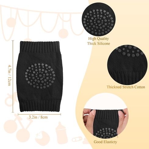 Haysandy 4 Pairs Baby Knee for Crawling Anti Slip Baby Crawling Pad Elastic Knee Sleeve Leg Toddler Warmer in Saudi Arabia