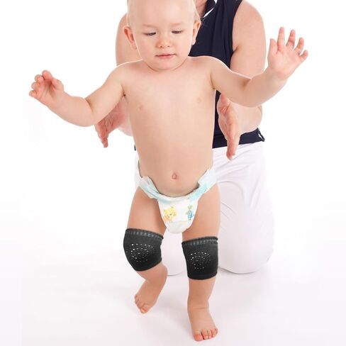 Haysandy 4 Pairs Baby Knee for Crawling Anti Slip Baby Crawling Pad Elastic Knee Sleeve Leg Toddler Warmer in Saudi Arabia