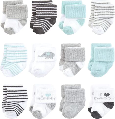 Hudson Baby Baby 8-pack Cotton Rich Newborn and Terry Socks in Saudi Arabia
