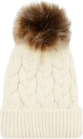 American Trends Baby Girl Hats Infant Baby Beanie Winter Hat Pom Pom Warm Toddler Boys Beanies Kids Cap in Kuwait