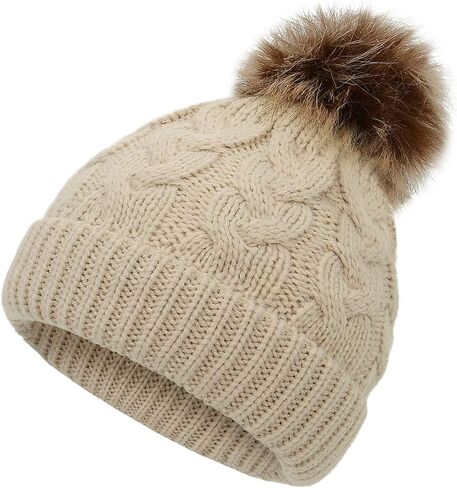 American Trends Baby Girl Hats Infant Baby Beanie Winter Hat Pom Pom Warm Toddler Boys Beanies Kids Cap in Kuwait