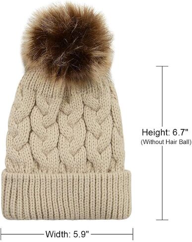 American Trends Baby Girl Hats Infant Baby Beanie Winter Hat Pom Pom Warm Toddler Boys Beanies Kids Cap in Kuwait