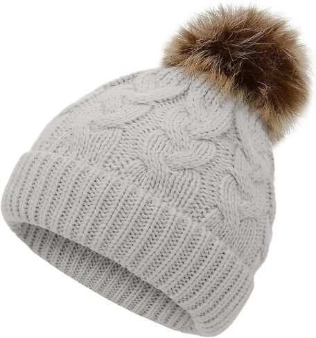 American Trends Baby Girl Hats Infant Baby Beanie Winter Hat Pom Pom Warm Toddler Boys Beanies Kids Cap in Kuwait