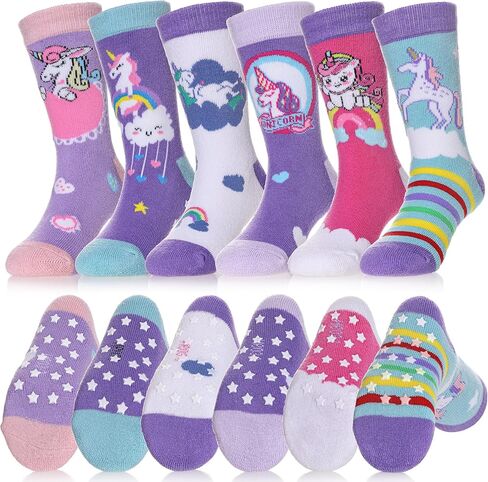 Dosoni Toddler Non Slip Grip Socks Baby Girls Boys Kids Anti Slip Crew Thick Warm Cotton Gift Socks in Saudi Arabia