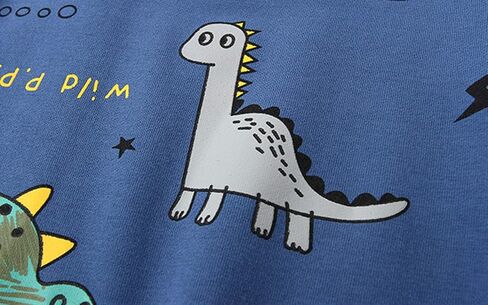 Toddler Baby Boy Clothing Sets Little Dinosaur Printed Long Sleeve Tops and Pants Kids 2pcs Outfits in Saudi Arabia