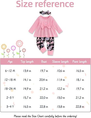 oklady Toddler Baby Girl Clothes Solid Color Ruffle Tops Floral Pants with Headband Fall Winter Cute Girl Outfits in Saudi Arabia