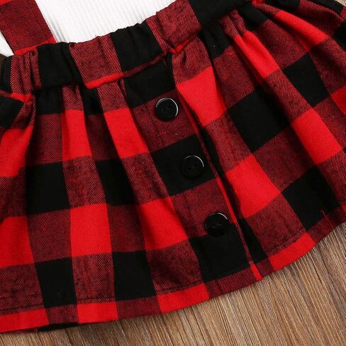 الوليد طفلة تنورة مجموعة كشكش كم طويل تي شيرت + الحمالة اللباس العام + عقال الزي مجموعة in Kuwait