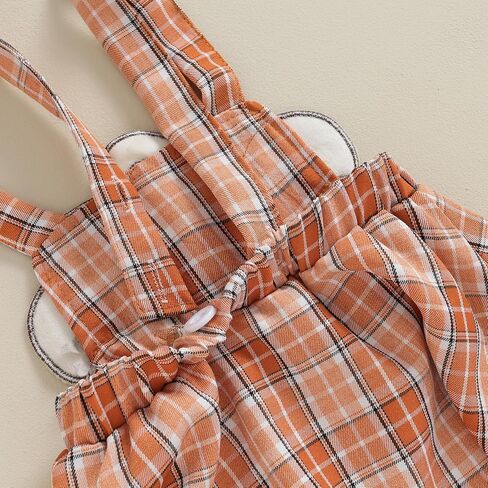 Newborn Baby Girl Fall Winter Outfits Thanksgiving Christmas Outfit Long Sleeve Romper Suspender Skirt Set 3Pcs in Saudi Arabia