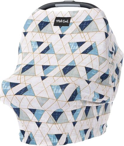 Milk Snob Original 5-in-1 Cover - Added Privacy for Breastfeeding, Baby Car Seat, Carrier, Stroller, High Chair, Shopping Cart, Lounger Canopy - Newborn Essentials, Nursing Top, Herringbone | Nursing Cover for Breastfeeding - Baby Car Seat Canopy & Stroll in Saudi Arabia