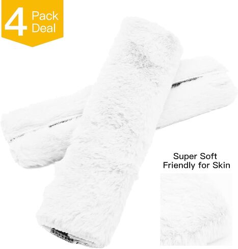 4Pack Seatbelt Covers for Kids,Seat Belt Cushion Cover,Infant Baby Car Seat Neck Shoulder Strap Pads,Soft Newborn Carseat Stroller Straps Covers Accessories(Pink) in Saudi Arabia