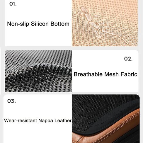 LGNORA وسادة مقعد السيارة قابلة للتنفس غطاء مقعد السيارة الصيفي وسادة مقعد السيارة المريحة مع 5 مراوح حامي مقعد السيارة العالمي لمقعد السيارة وكرسي المكتب المنزلي (أسود) in Kuwait