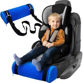 Car Seat Foot Rest,Car Seat Foot Rest for Kids-Booster Seat Foot Rest-Convenient Car Accessories for Kids - Supportive Car Seat Pillow for Toddlers - Long Adjustable Strap (Black)