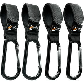 2 Pcs Black Baby Stroller Hooks for Hanging | Multipurpose Stroller Straps with Durable and Stylish Stroller Clips for Diaper Bags | The Perfect Mummy Hook for Pram, Wheelchair, Shopping and Pet Carts in Saudi Arabia