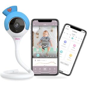 جهاز مراقبة تنفس الأطفال iBaby i2 Blue Smart WiFi مع تحليل بيانات النوم، رؤية ليلية عالية الدقة، تكبير/تصغير إمالة عن بعد بالكامل، تطبيق هاتف ذكي مجاني، مع إشعارات الصوت والحركة in Kuwait