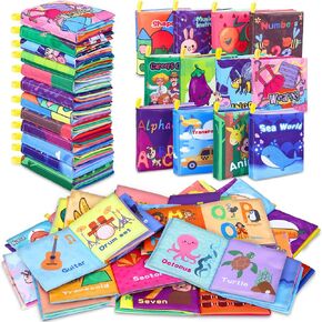كتب حمام الأطفال، كتب قماشية ناعمة للأطفال، ألعاب التعليم المبكر، كتب أطفال مقاومة للماء للأطفال الصغار وحديثي الولادة والرضع ألعاب استحمام مثالية، ألعاب حمام للأطفال هدية للأطفال (12 قطعة) in Kuwait